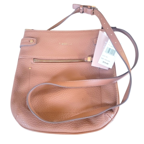 Fiorelli Anna Tan Leather Shoulder  Crossbody Bag NWT - Picture 2 of 5